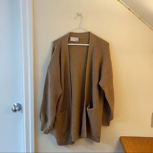 Beige, Long sleeved, Wool, Wilfred cardigan